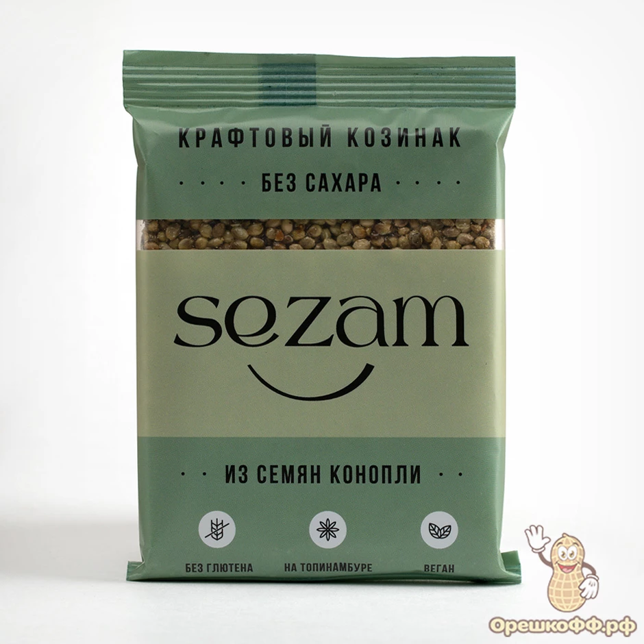 Козинак Sezam из семян конопли без сахара 55 г