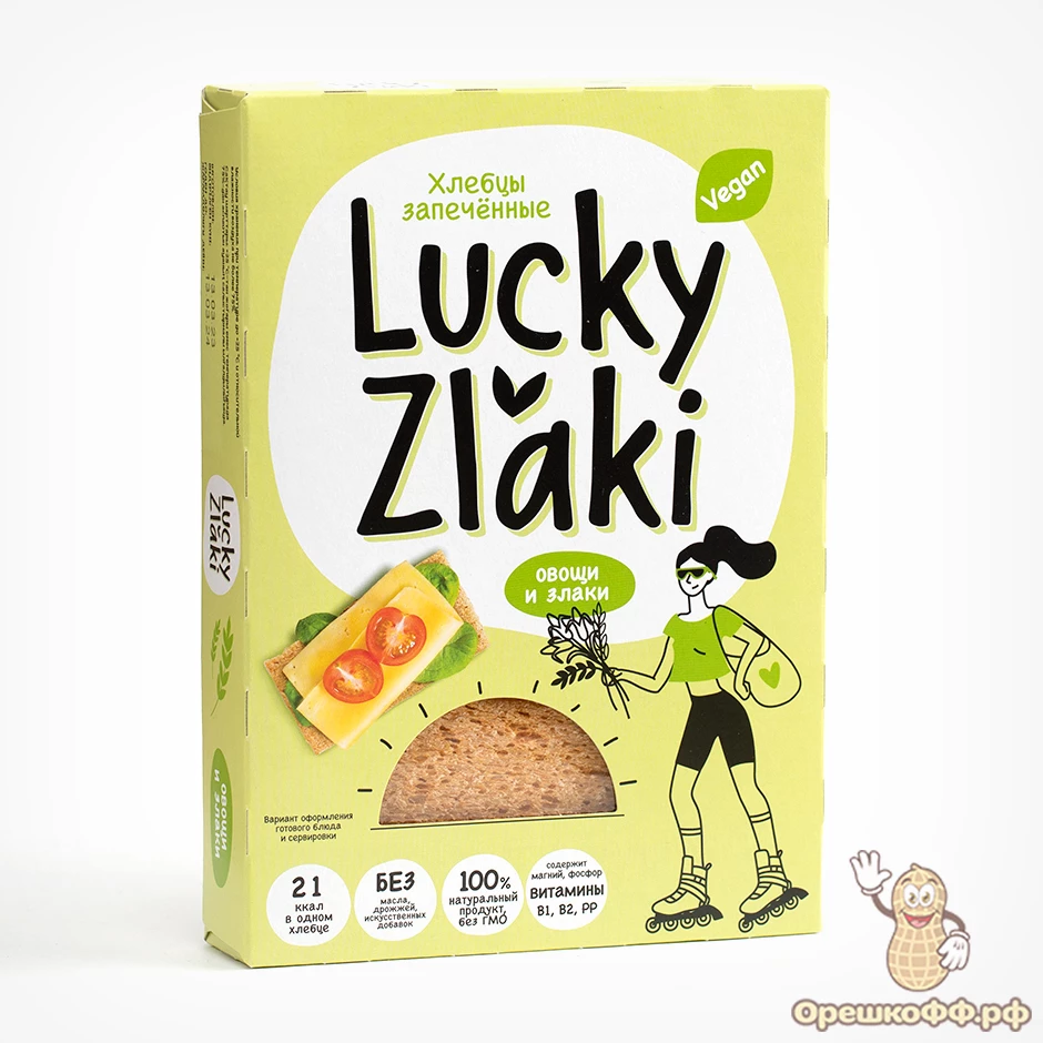 Хлебцы Lucky Zlaki Овощи и злаки 72 г