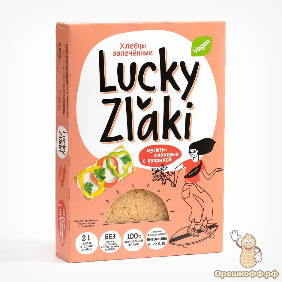 Хлебцы Lucky Zlaki Мультизлаковые с паприкой 72 г