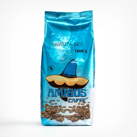 Кофе Amigos Qualitа Blu в зернах 1 кг