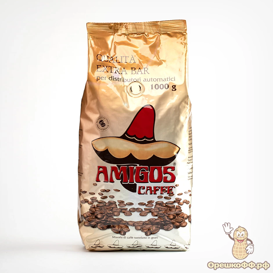 Кофе Amigos Qualitа Extrabar Distributori Automatici в зернах 1 кг