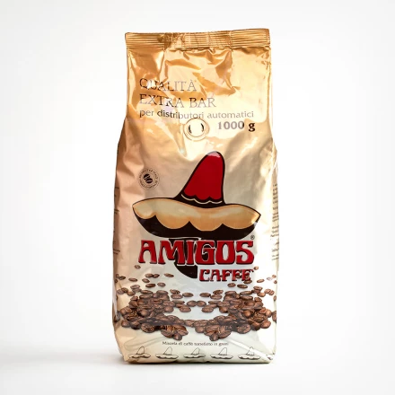 Кофе Amigos Qualitа Extrabar Distributori Automatici в зернах 1 кг