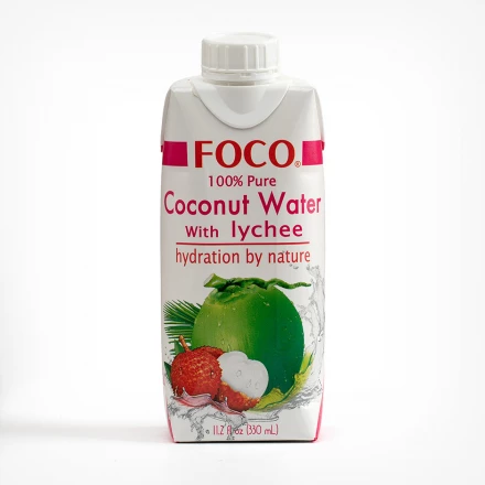 Вода кокосовая Foco с соком личи 330 мл