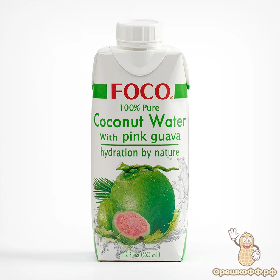 Вода кокосовая Foco с розовой гуавой 330 мл