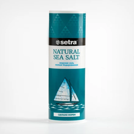 Соль Setra морская мелкая йодированная 250 г