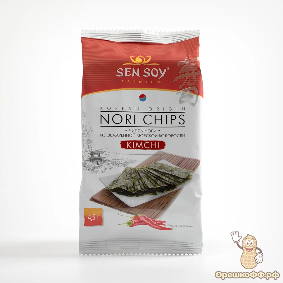 Чипсы нори Sen Soy Kimchi из обжаренной морской водоросли 4.5 г