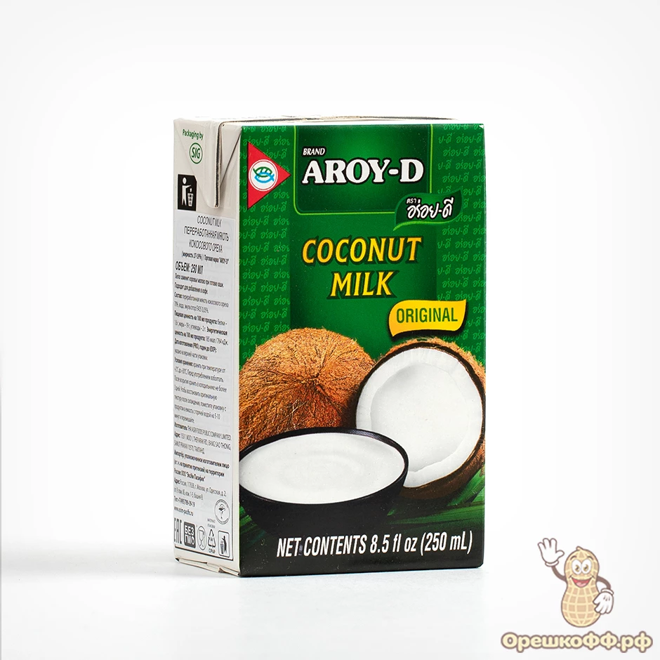 Молоко кокосовое Aroy-D 17-19% 250 мл