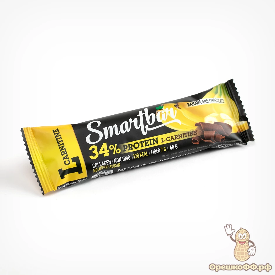 Батончик SmartBar протеиновый L-carnitine Банан-Шоколад 40 г